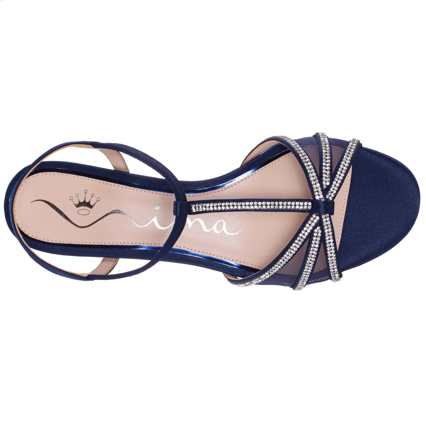 Goldie Blue Sandal Low-Heel | Nina Shoes