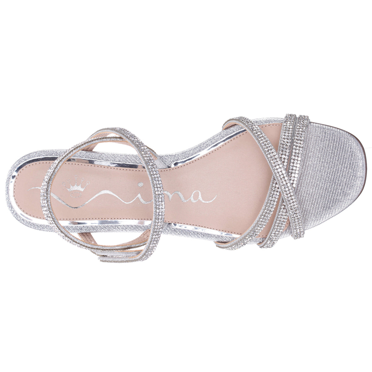 Sonja Silver Sandal Flat-Shoe Sandals | Nina Shoes