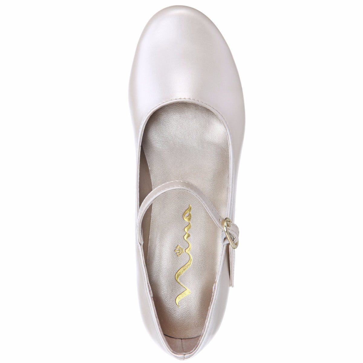 Girls Seeley Beige Low Heel Dress Shoes | Nina Shoes