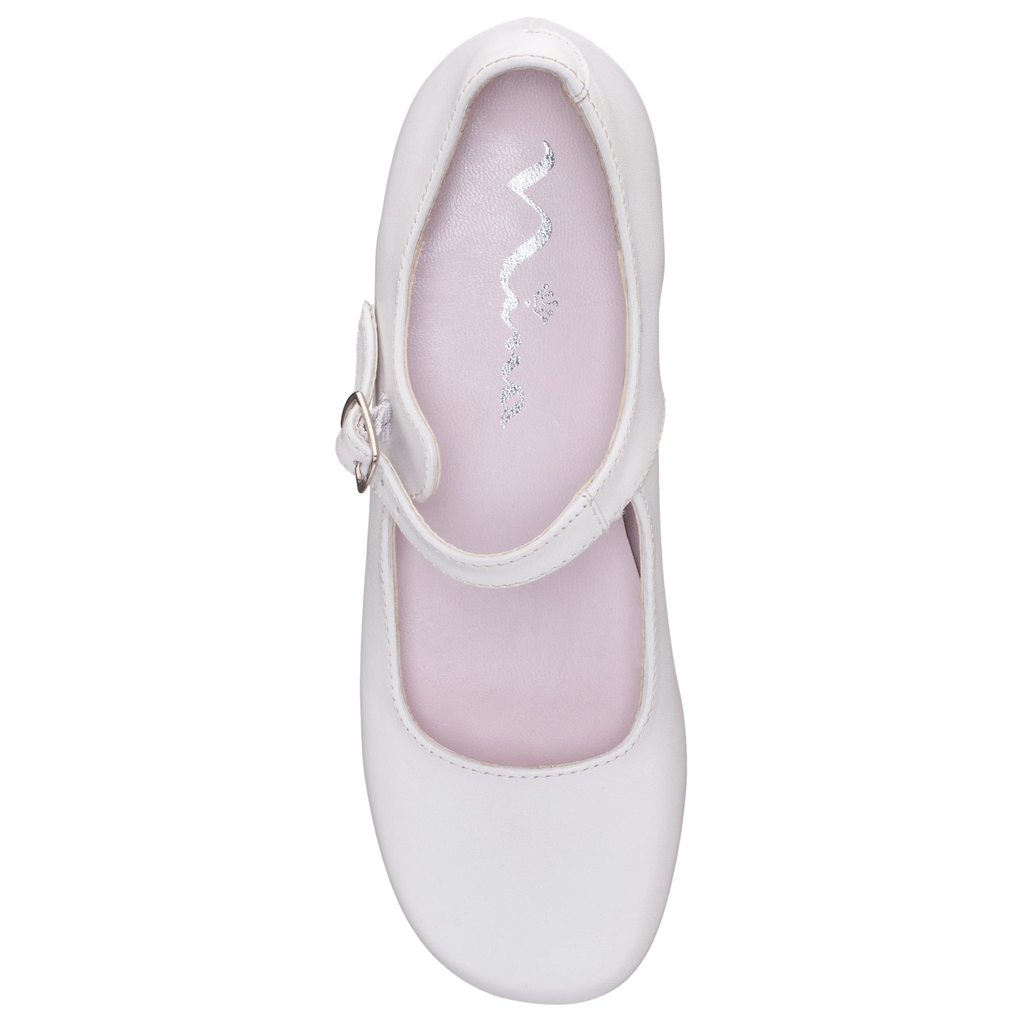 Girls Bonnett White Leather Mary Jane Dress Shoes | Nina Shoes