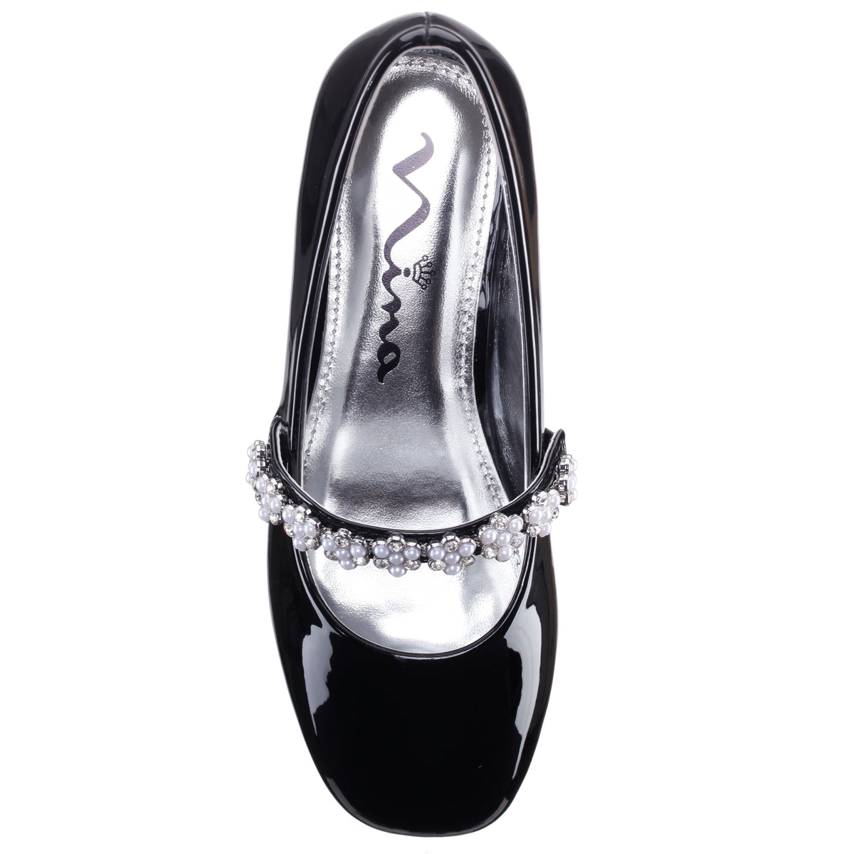 Girls Joansie Black Patent Ballet Dress Shoe | Nina Shoes