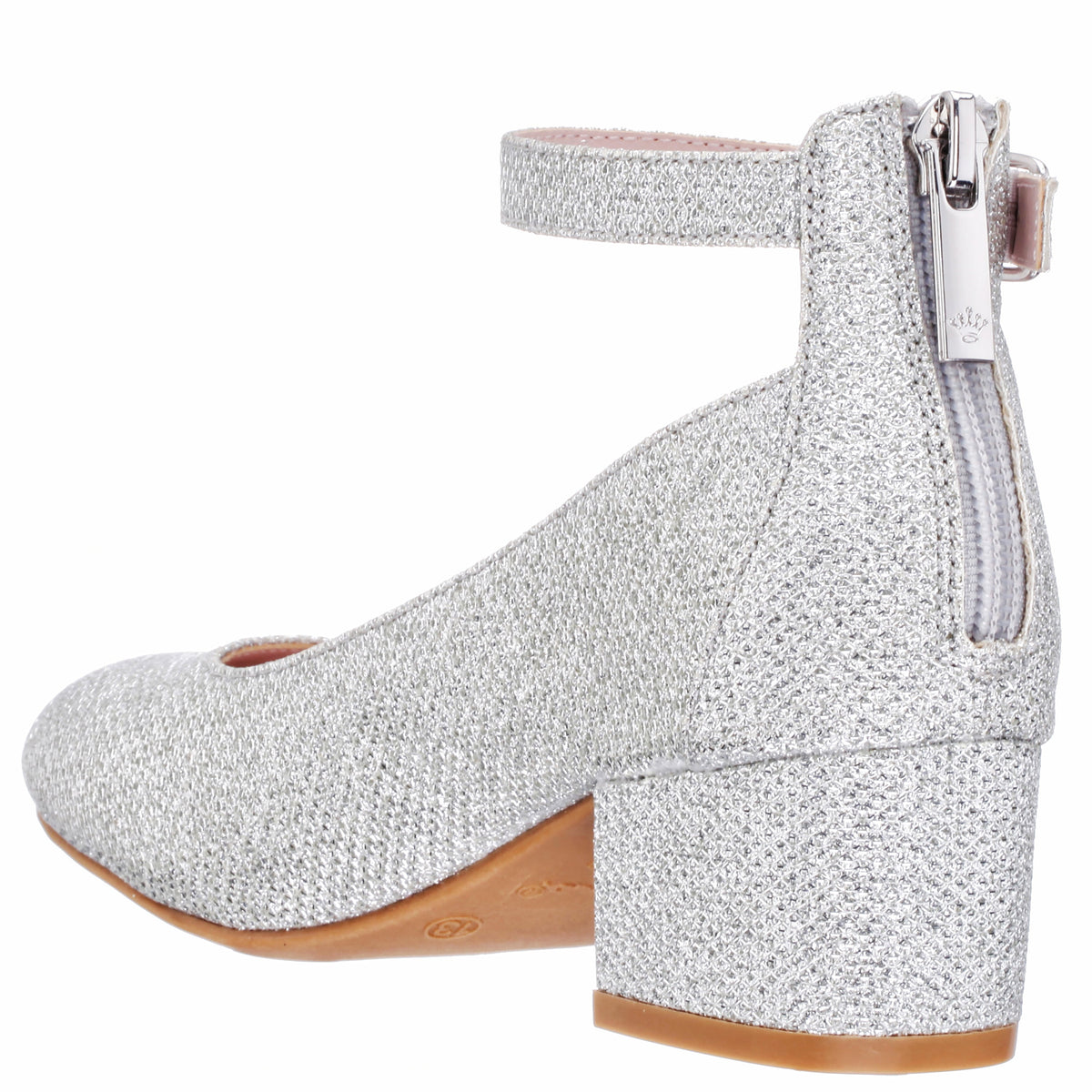 Girls Lennie Silver Sparkle dress shoes | Nina Shoes