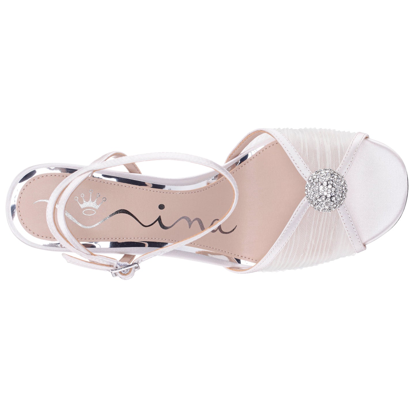 Allyce White Block-Heel Sandals | Nina Shoes