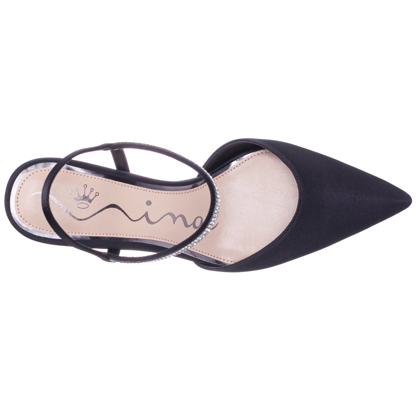 Taisha Black Sling Back Mid-Heel Dress Shoes | Nina Shoes