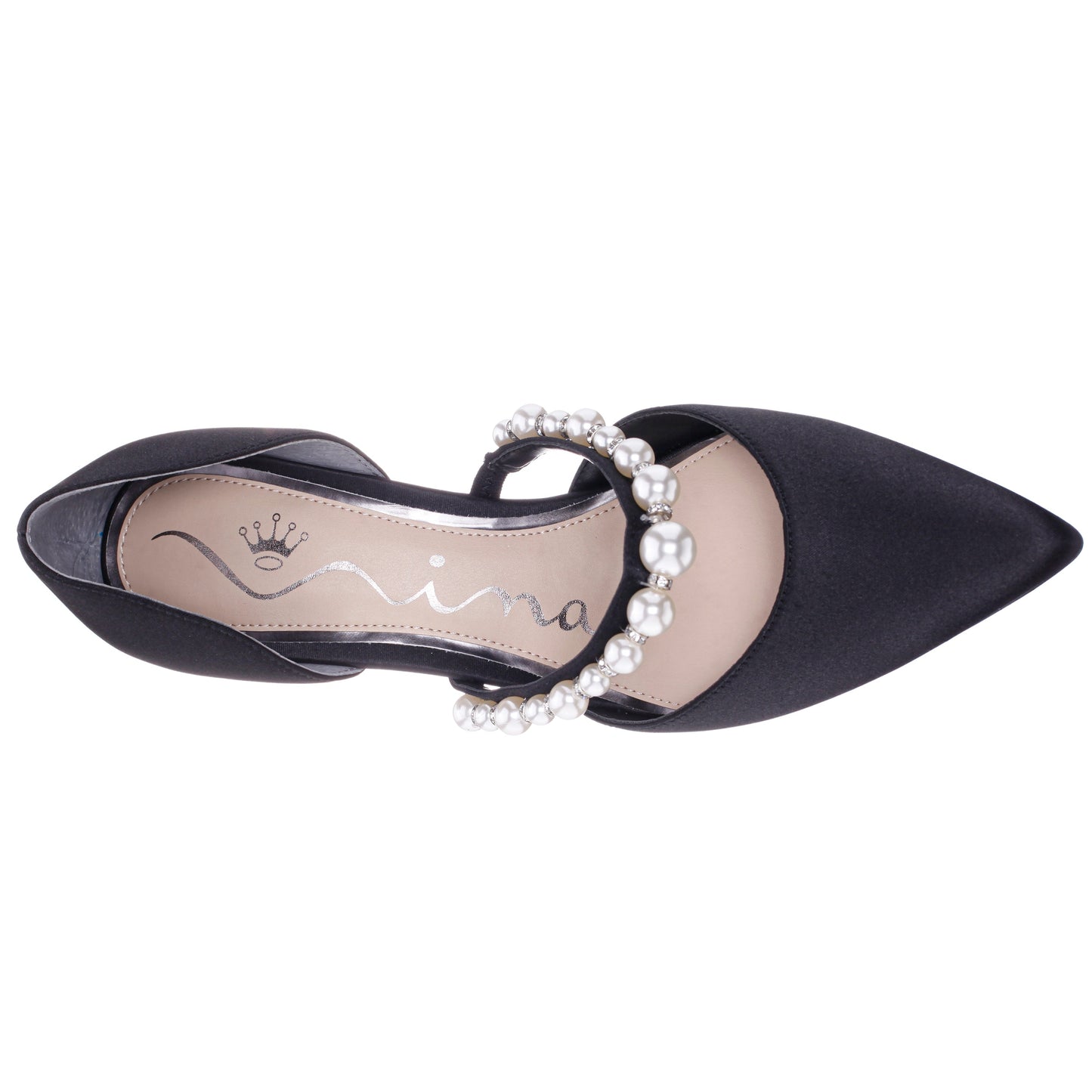 Blair Black Satin Mid-Heel Pumps | Nina Shoes