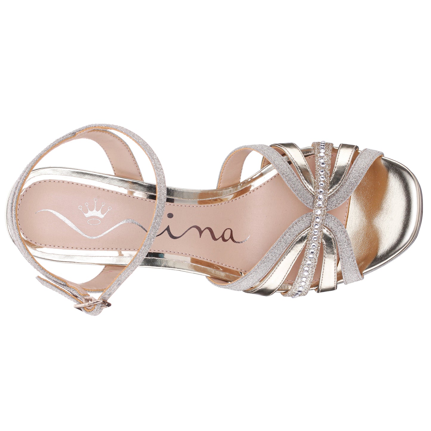 Shantay Gold Sandal High-Heel Platform | Nina Shoes