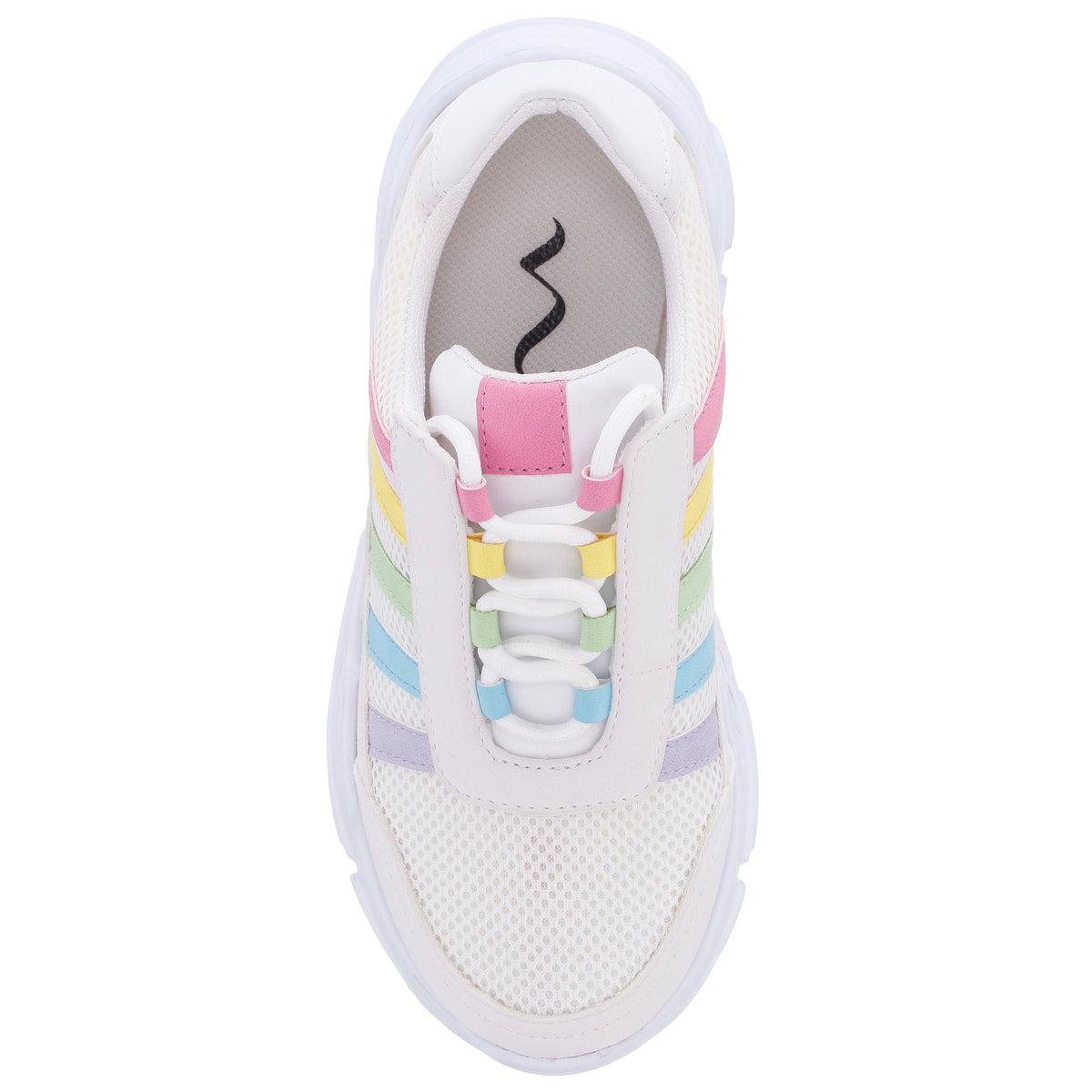 Girls Martine White Mesh Low Top Sneaker | Nina Shoes