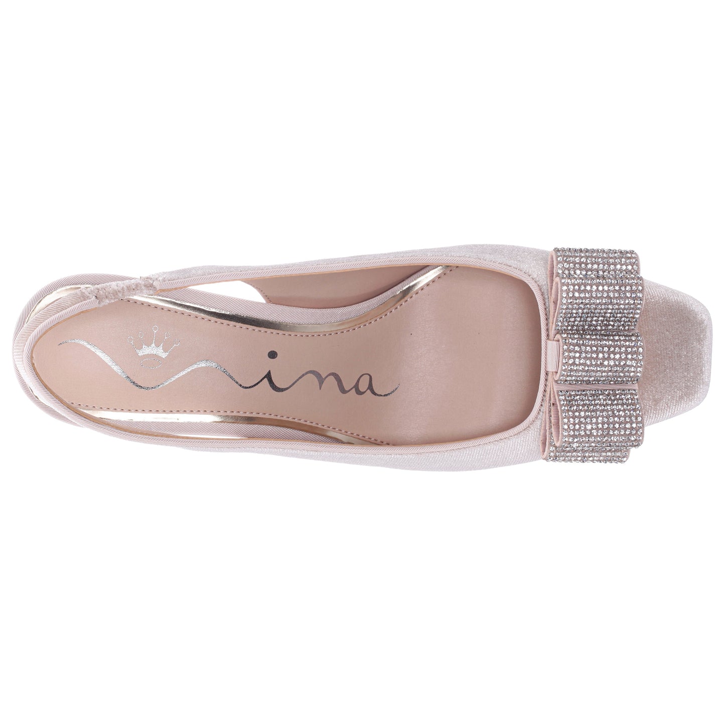Jolanda Beige Slip On Mid-Heel Dress Shoes | Nina Shoes