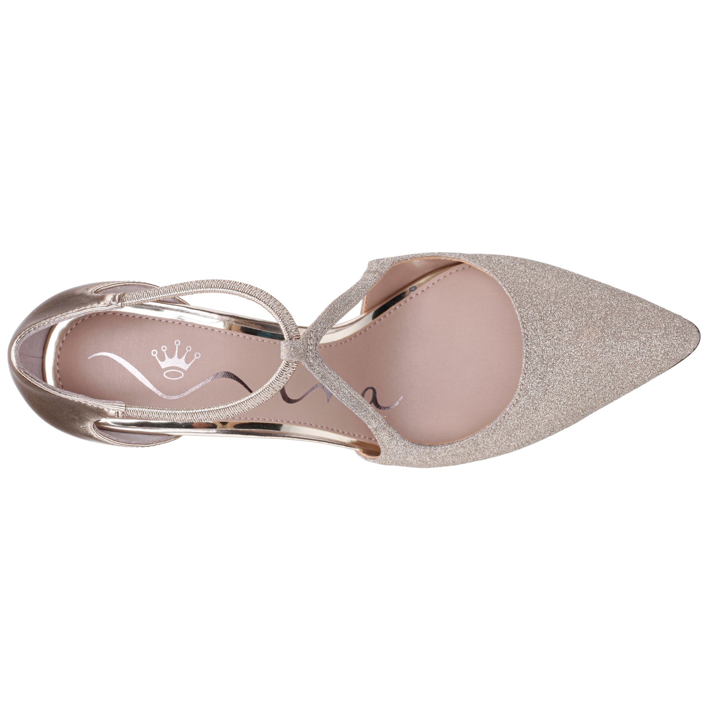 Netta Platino Vinyl Glitter and Foil High-Heel Pumps | Nina Shoes