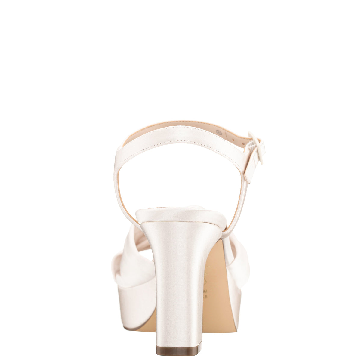 Floren White Sandal Mid-Heel Platform | Nina Shoes