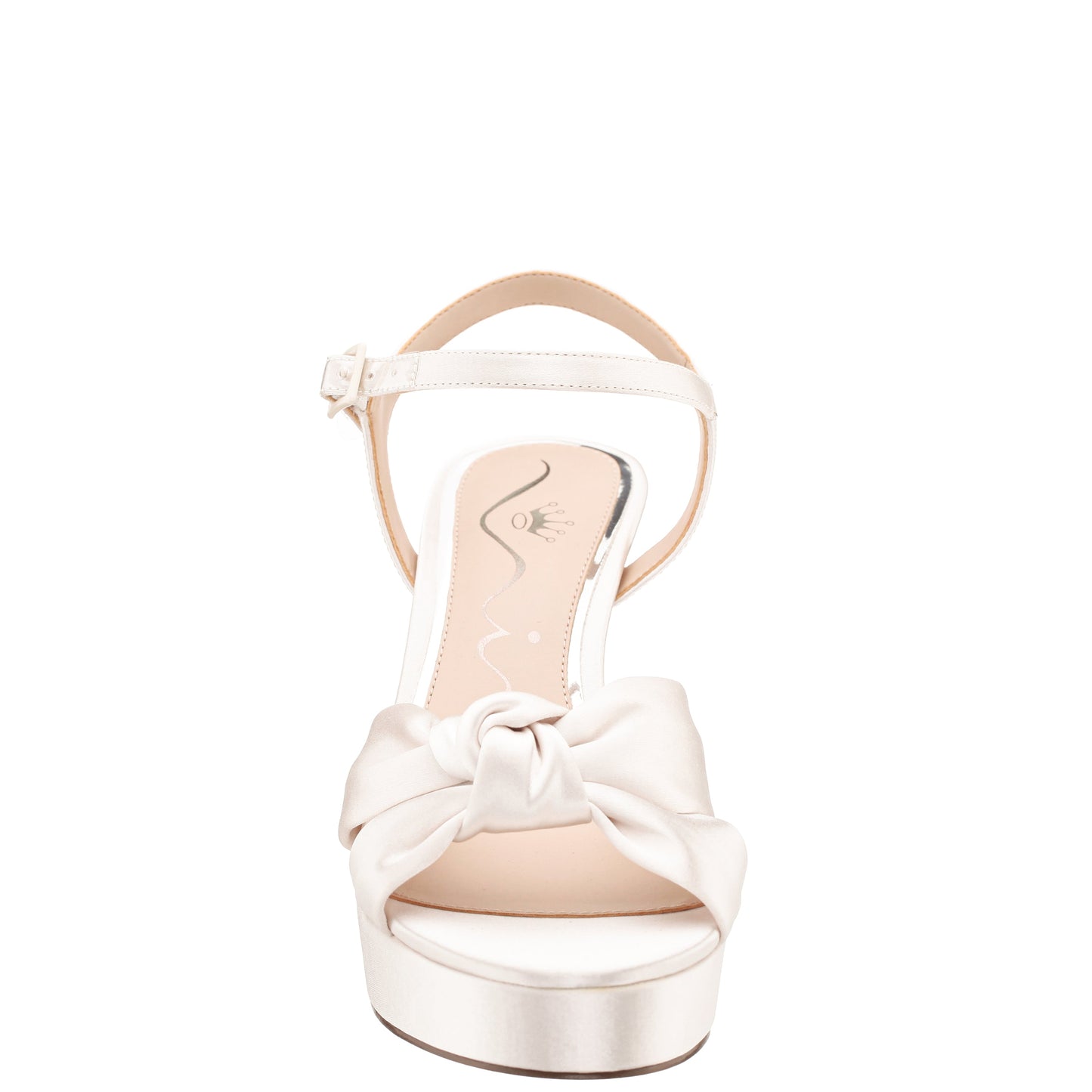 Floren White Sandal Mid-Heel Platform | Nina Shoes