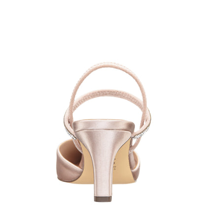 Billie Pearl Rose Satin Mid-Heel Pumps | Nina Shoes