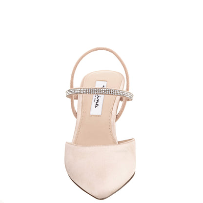 Billie Pearl Rose Satin Mid-Heel Pumps | Nina Shoes