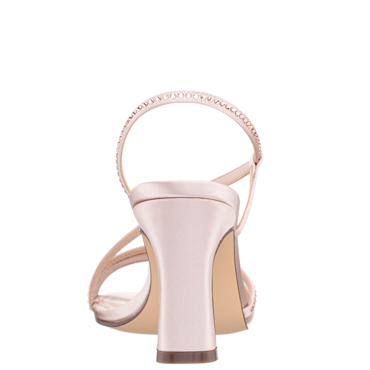 Abbi Pearl Rose Satin Mid-Heel Sandal | Nina Shoes