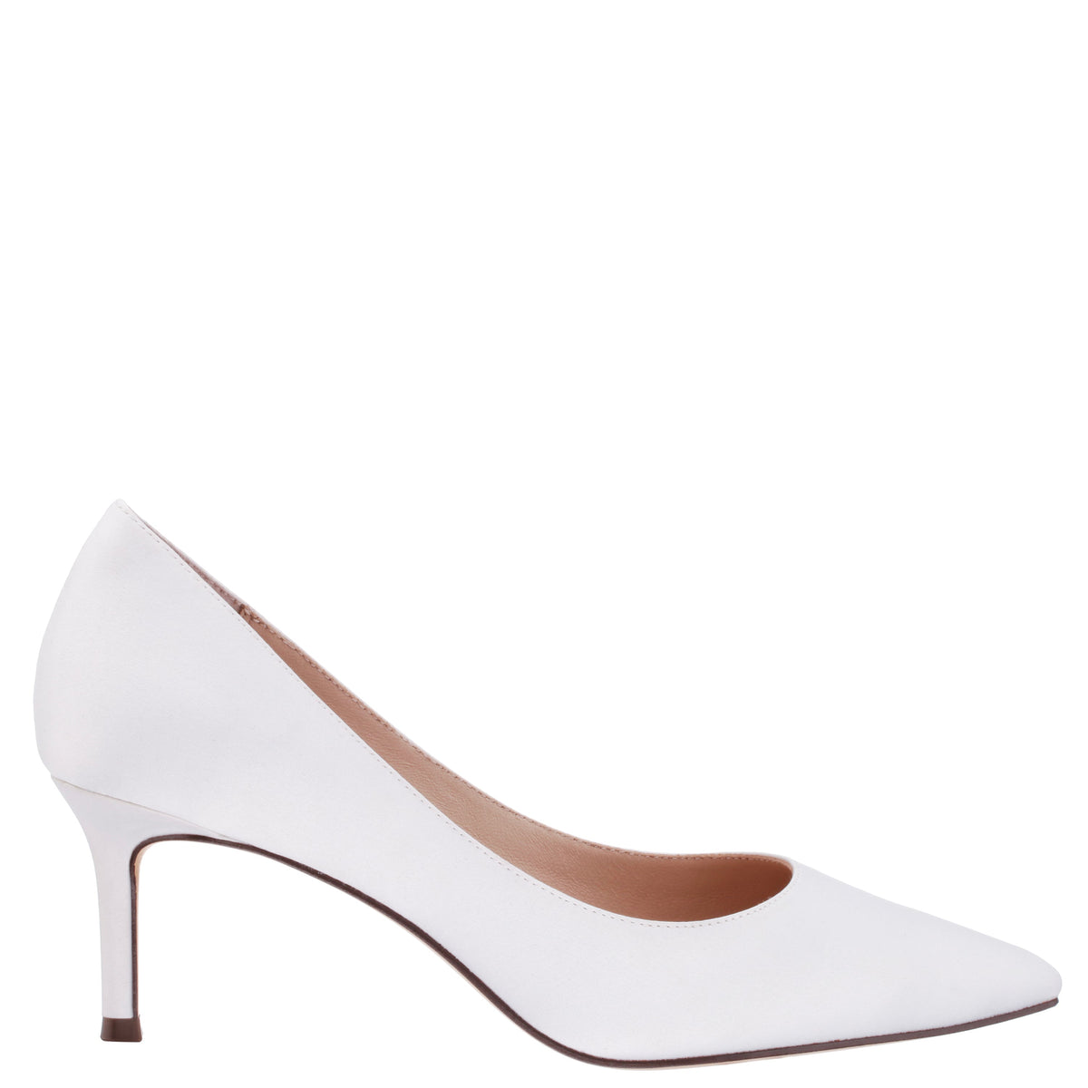 Nina60 Ivory Satin Mid-Heel Classic Pump | Nina Shoes