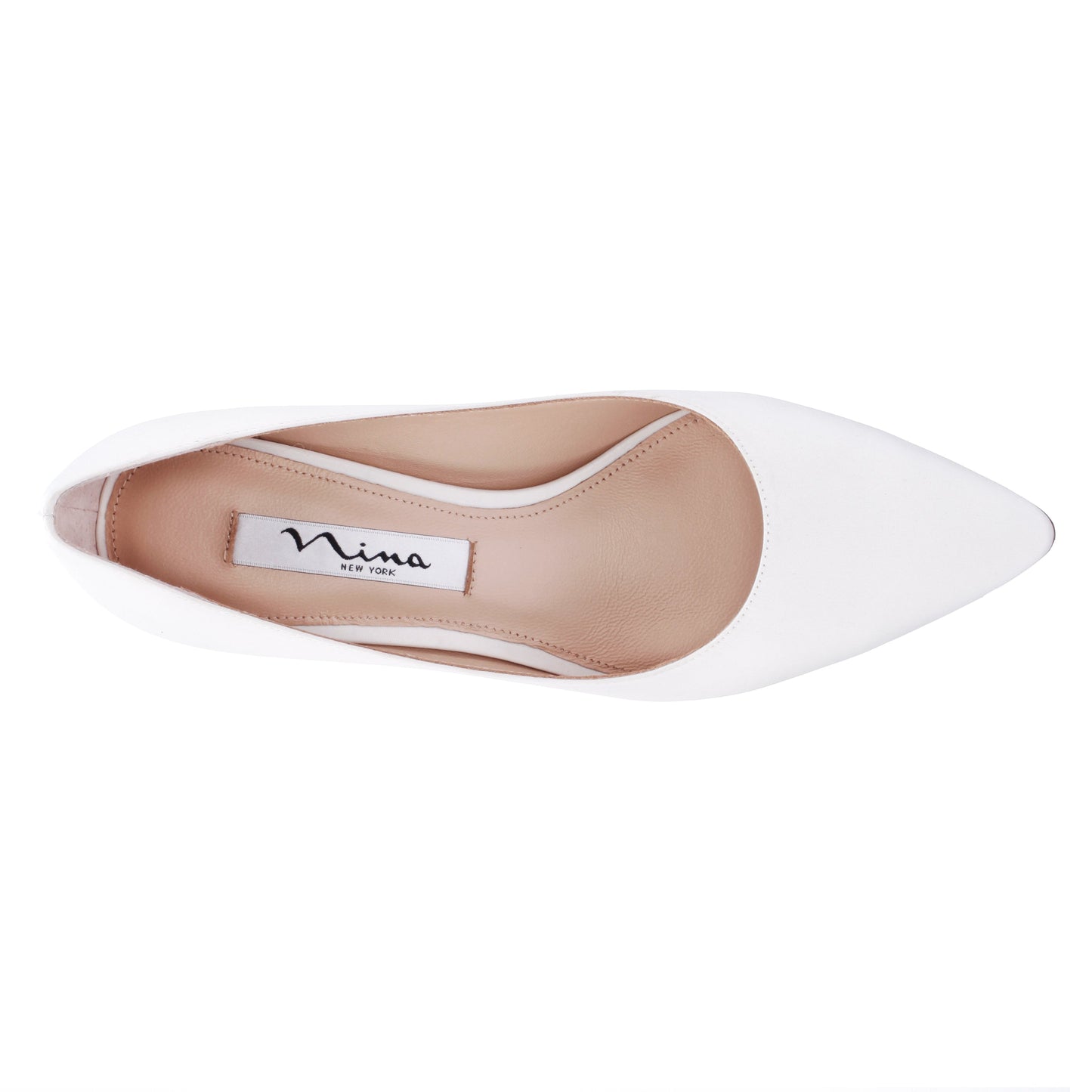 Nina60 Ivory Satin Mid-Heel Classic Pump | Nina Shoes