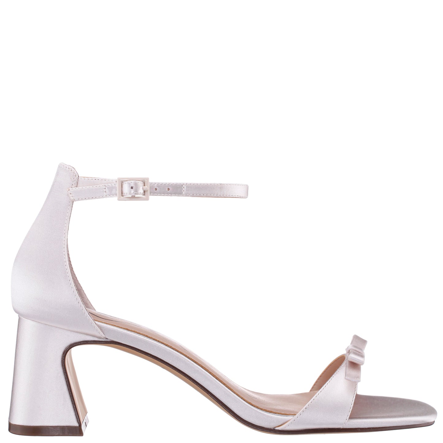 Bia White Sandal Mid-Heel | Nina Shoes