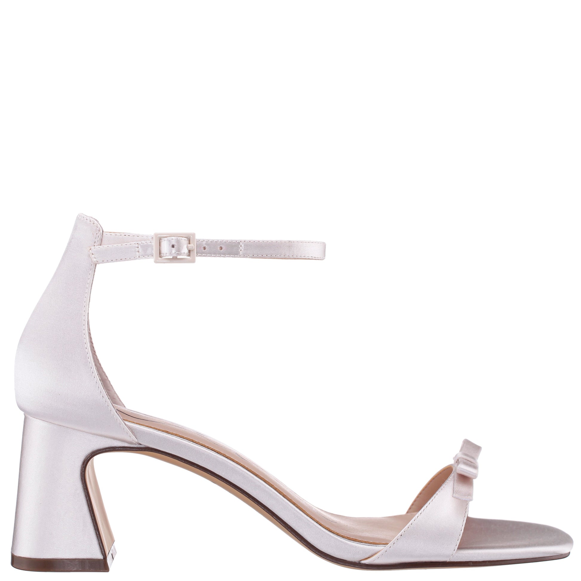 Bia White Sandal Mid-Heel | Nina Shoes