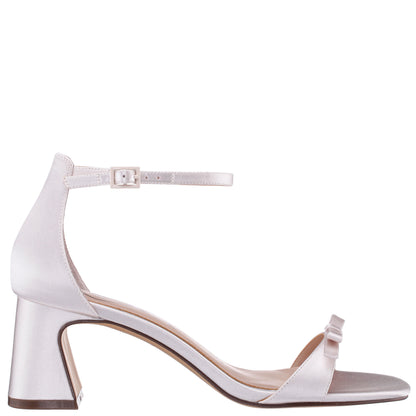 Bia White Sandal Mid-Heel | Nina Shoes