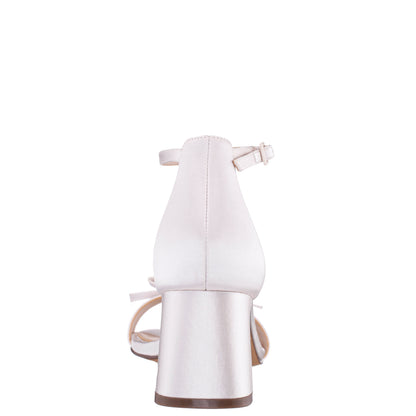 Bia White Sandal Mid-Heel | Nina Shoes