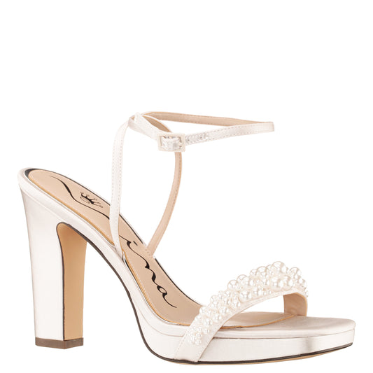 Evette White Sandal High-Heel Platform | Nina Shoes