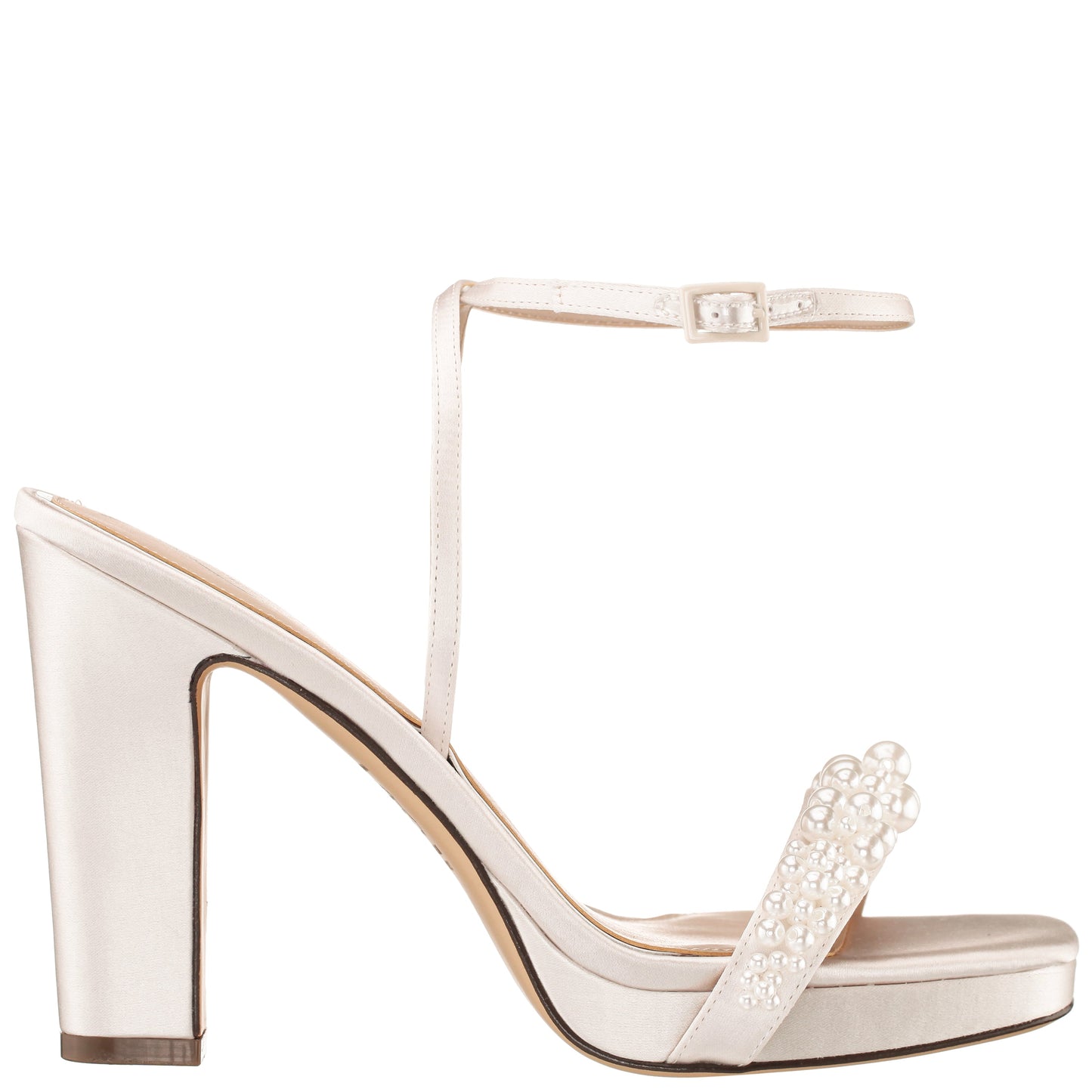 Evette White Sandal High-Heel Platform | Nina Shoes