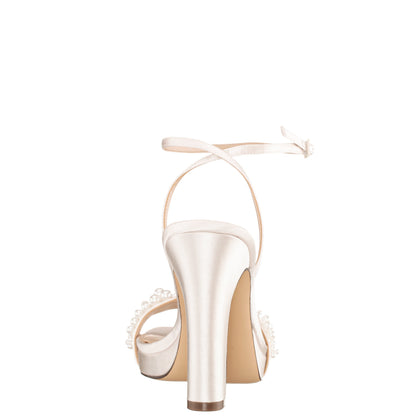 Evette White Sandal High-Heel Platform | Nina Shoes
