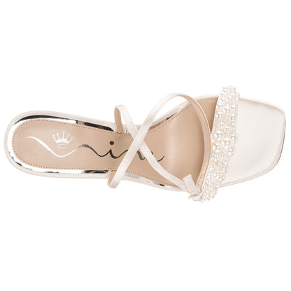 Evette White Sandal High-Heel Platform | Nina Shoes