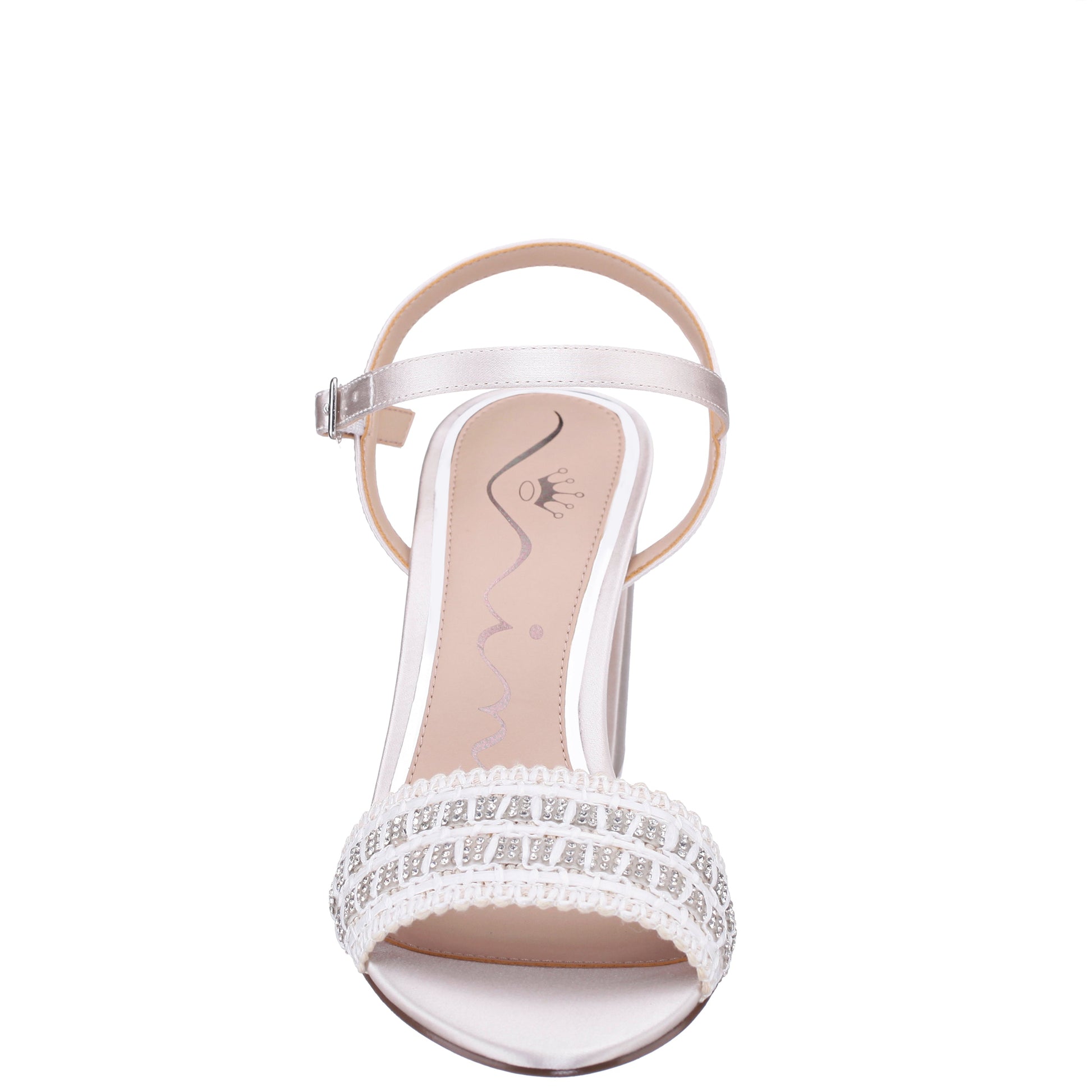 Herma White Sandal Mid-Heel | Nina Shoes