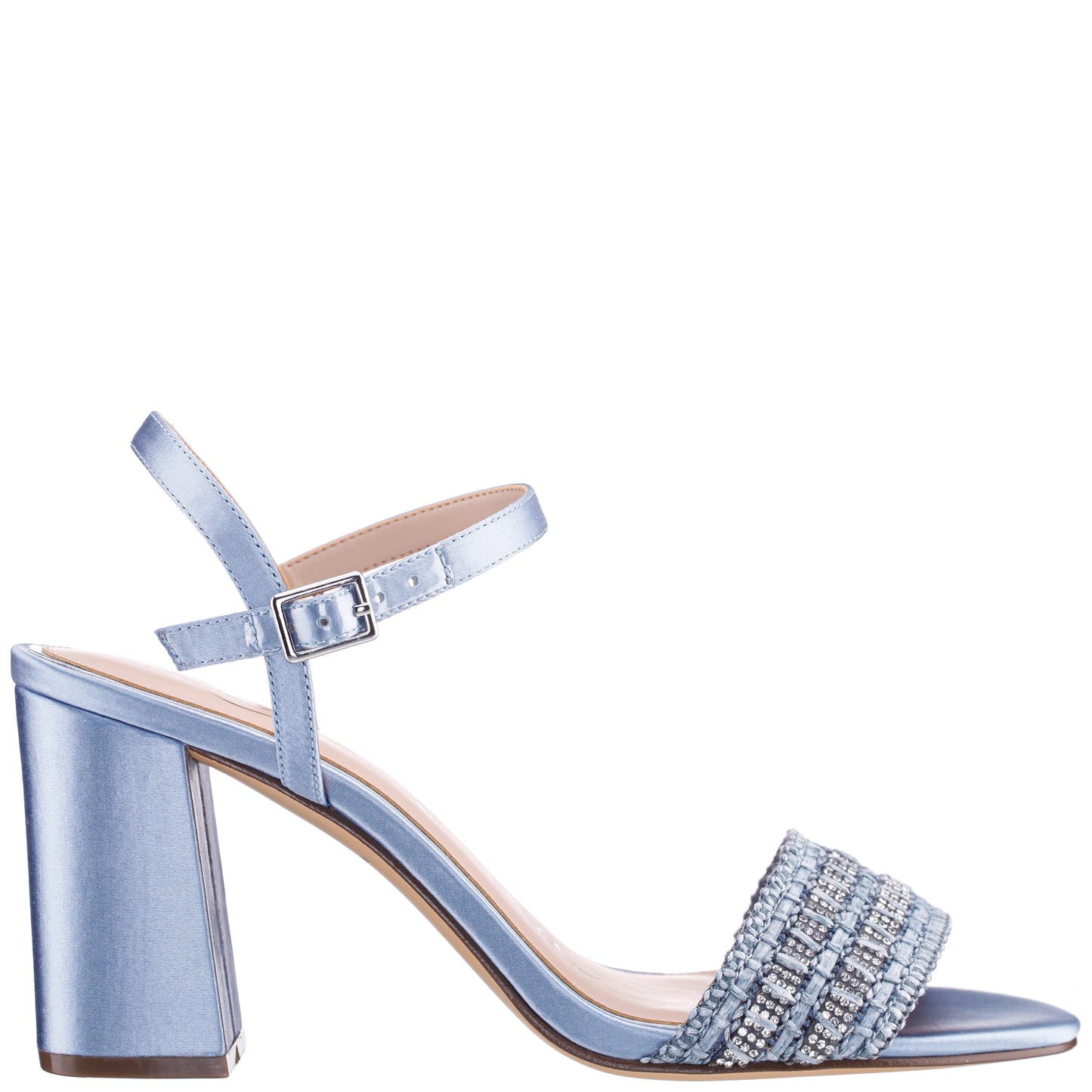 Herma Blue Sandal Mid-Heel | Nina Shoes