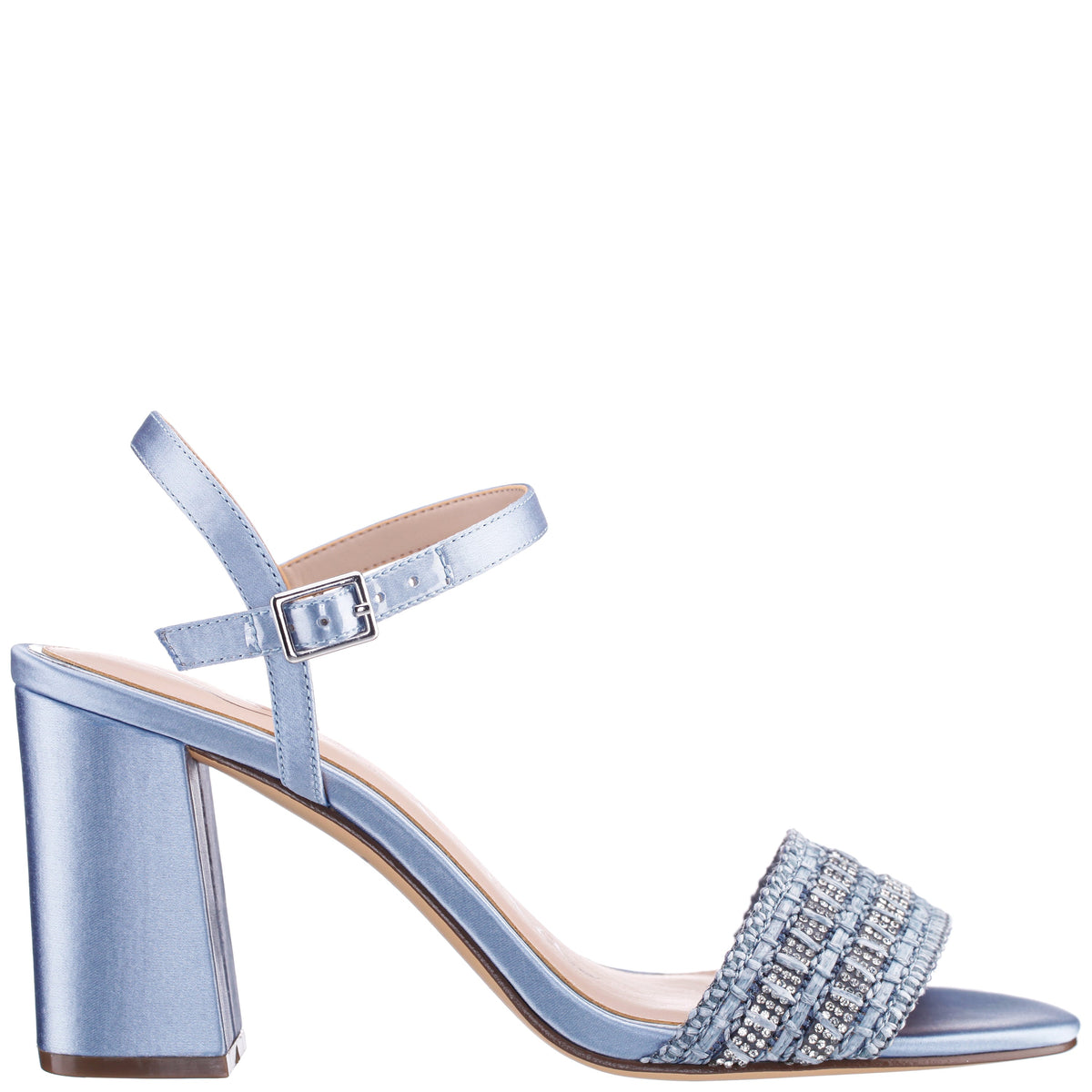 Herma Blue Sandal Mid-Heel | Nina Shoes