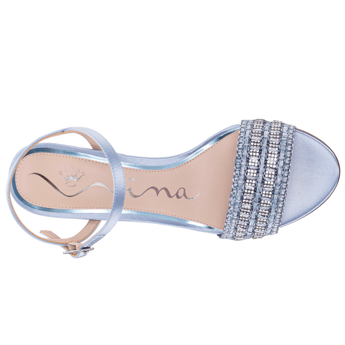 Herma Blue Sandal Mid-Heel | Nina Shoes