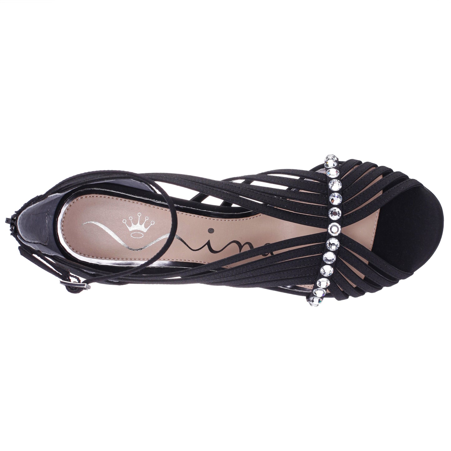 Dani Black Satin High-Heel Sandal | Nina Shoes