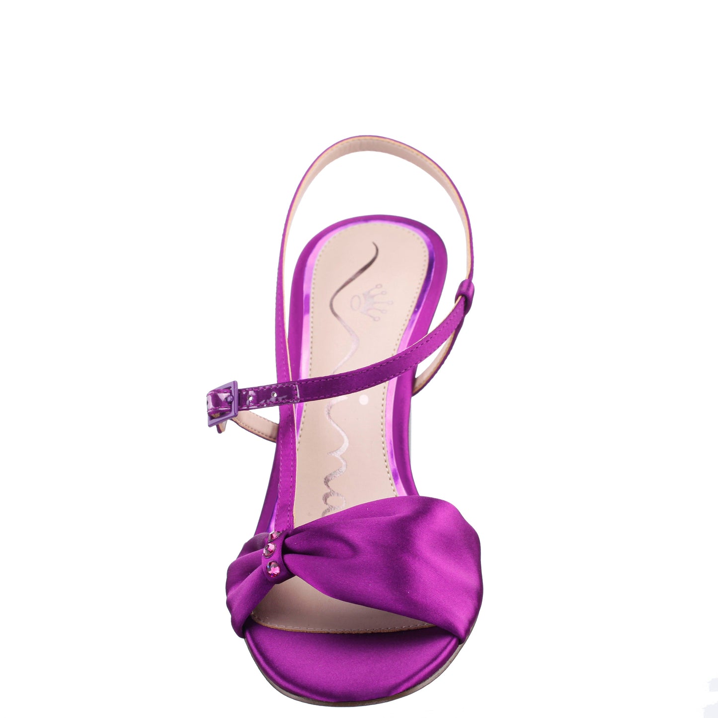 Brigida Purple Satin Mid-Heel Sandal | Nina Shoes