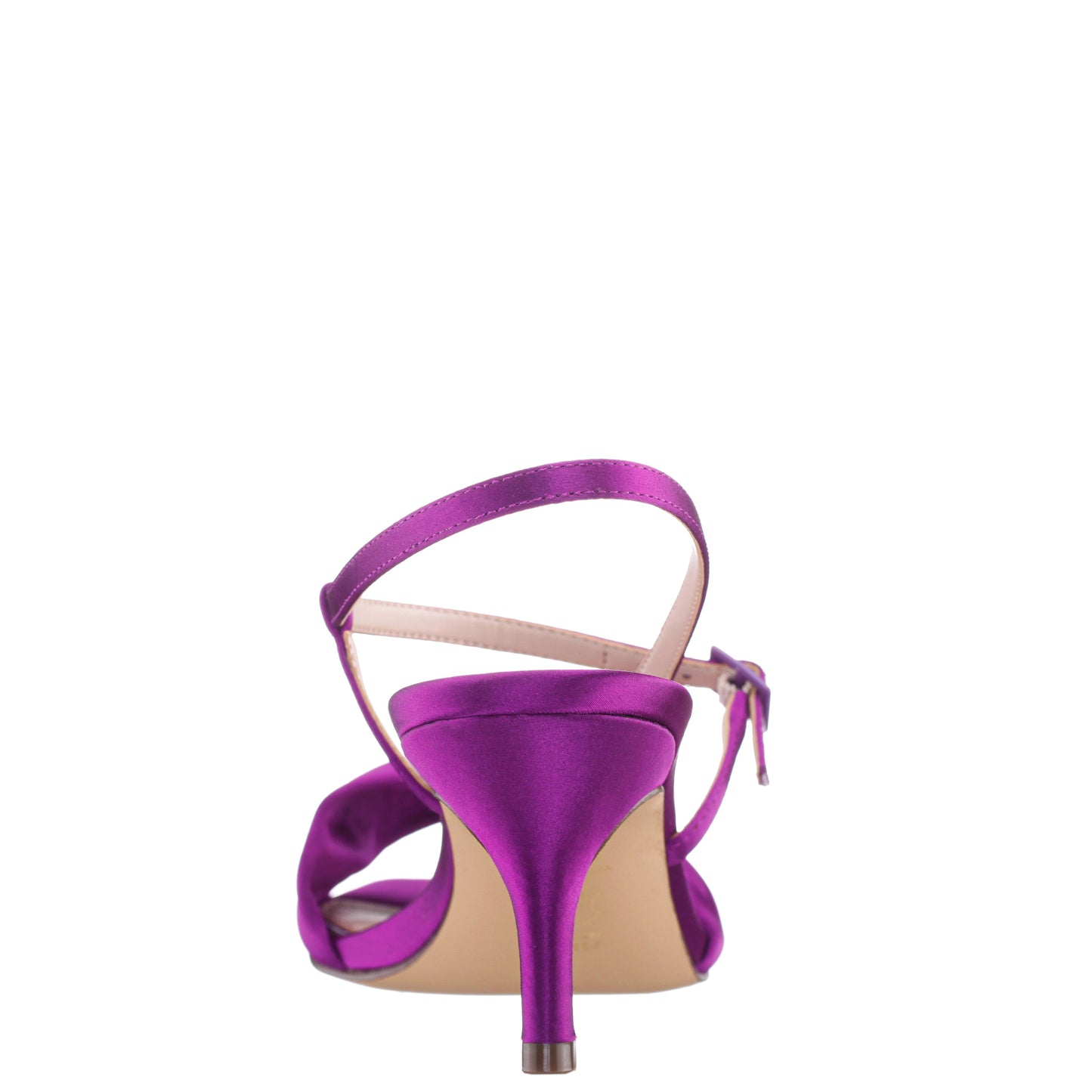 Brigida Purple Satin Mid-Heel Sandal | Nina Shoes