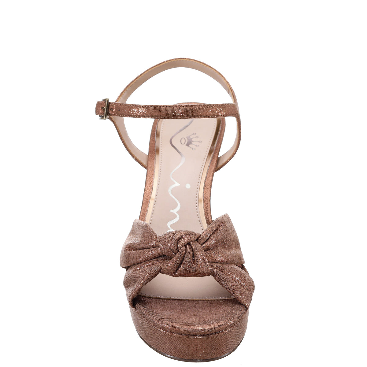 Floren Brown Sandal Mid-Heel Platform | Nina Shoes