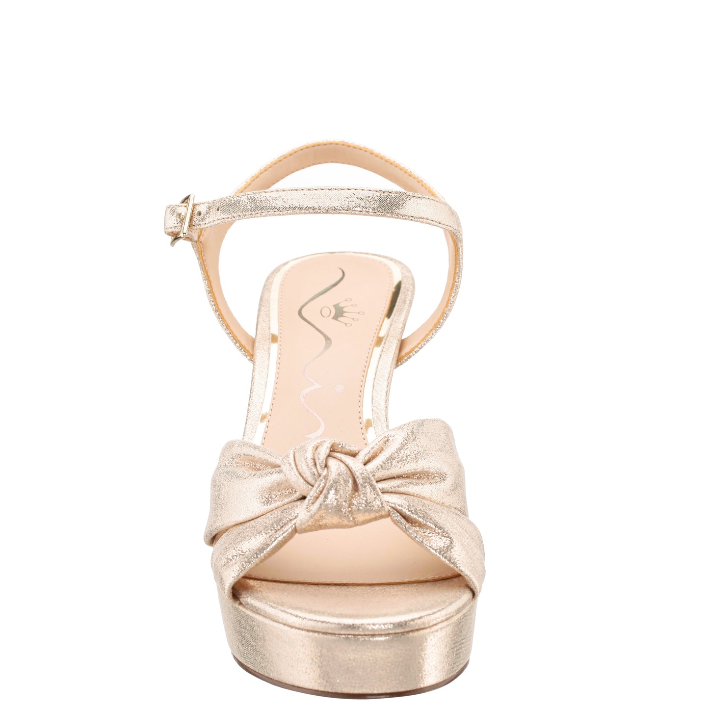 Floren Gold Sandal Mid-Heel Platform | Nina Shoes