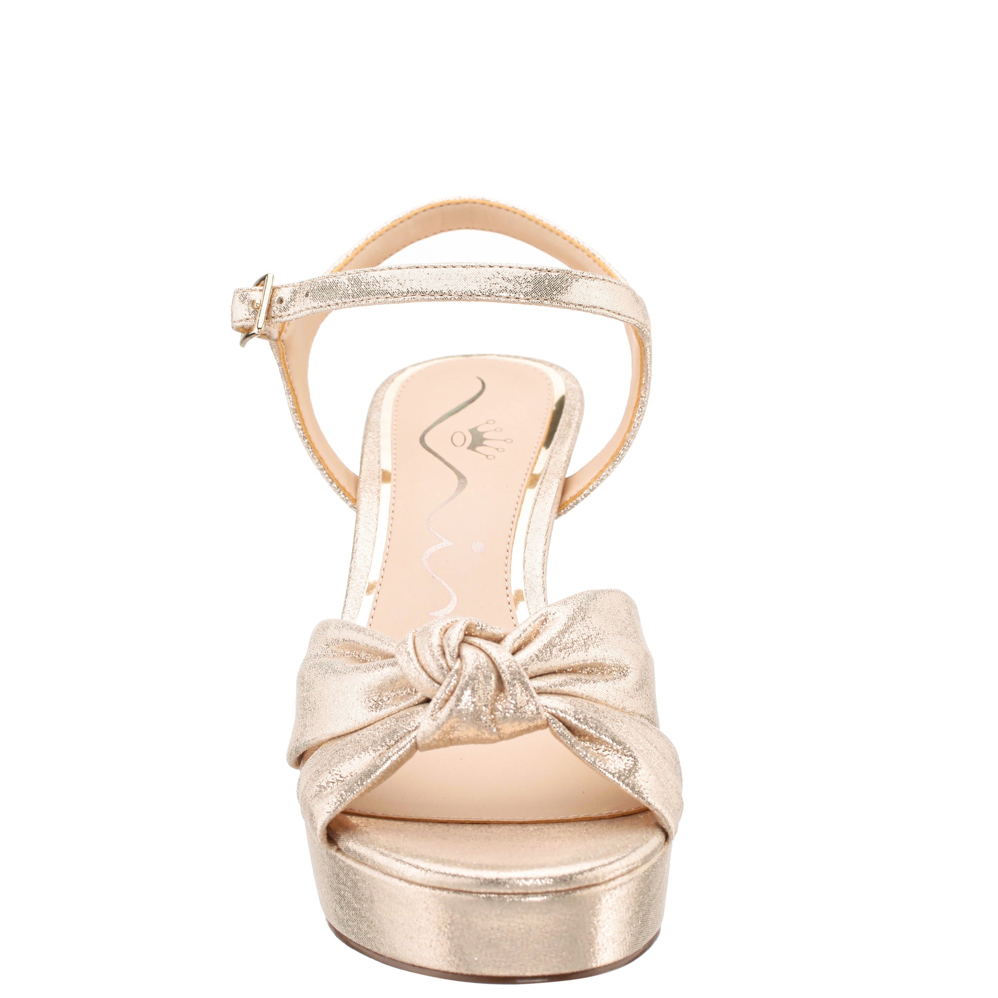 Floren Gold Sandal Mid-Heel Platform | Nina Shoes