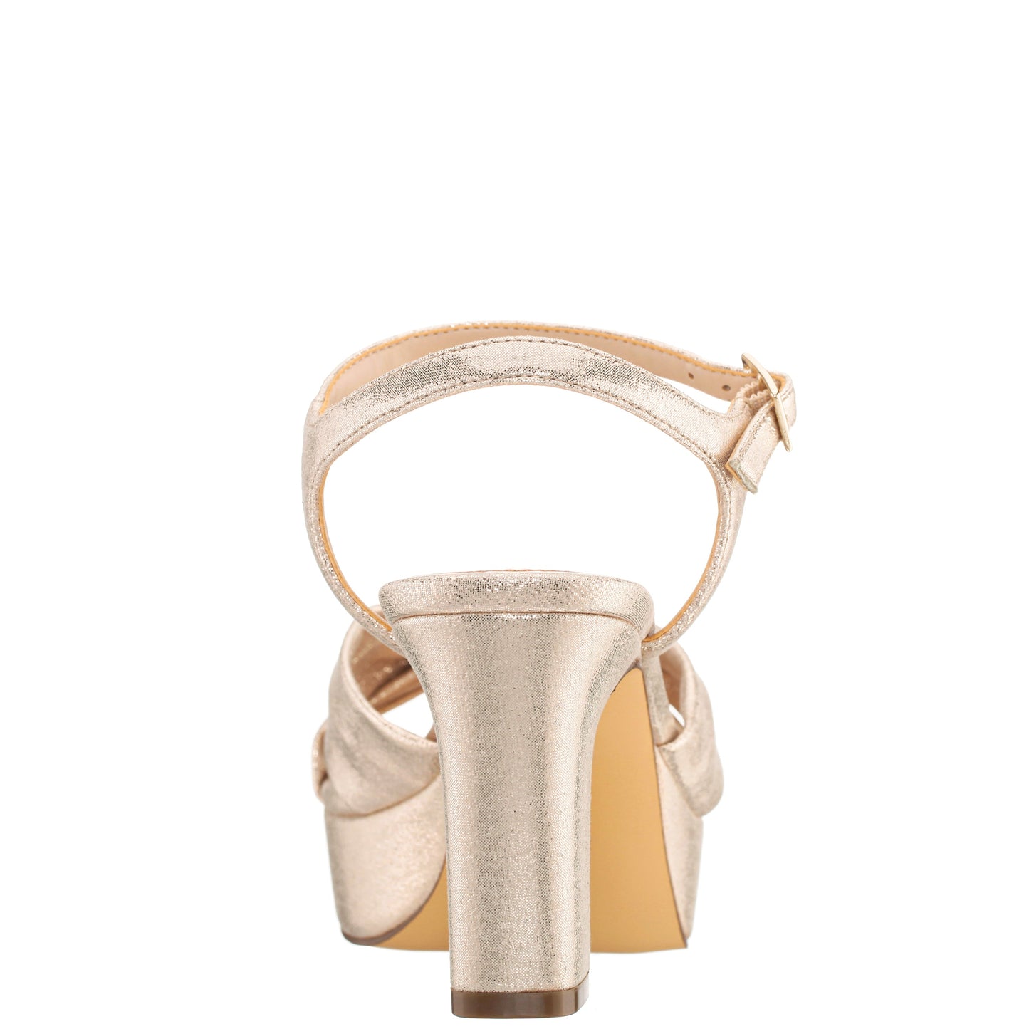 Floren Gold Sandal Mid-Heel Platform | Nina Shoes
