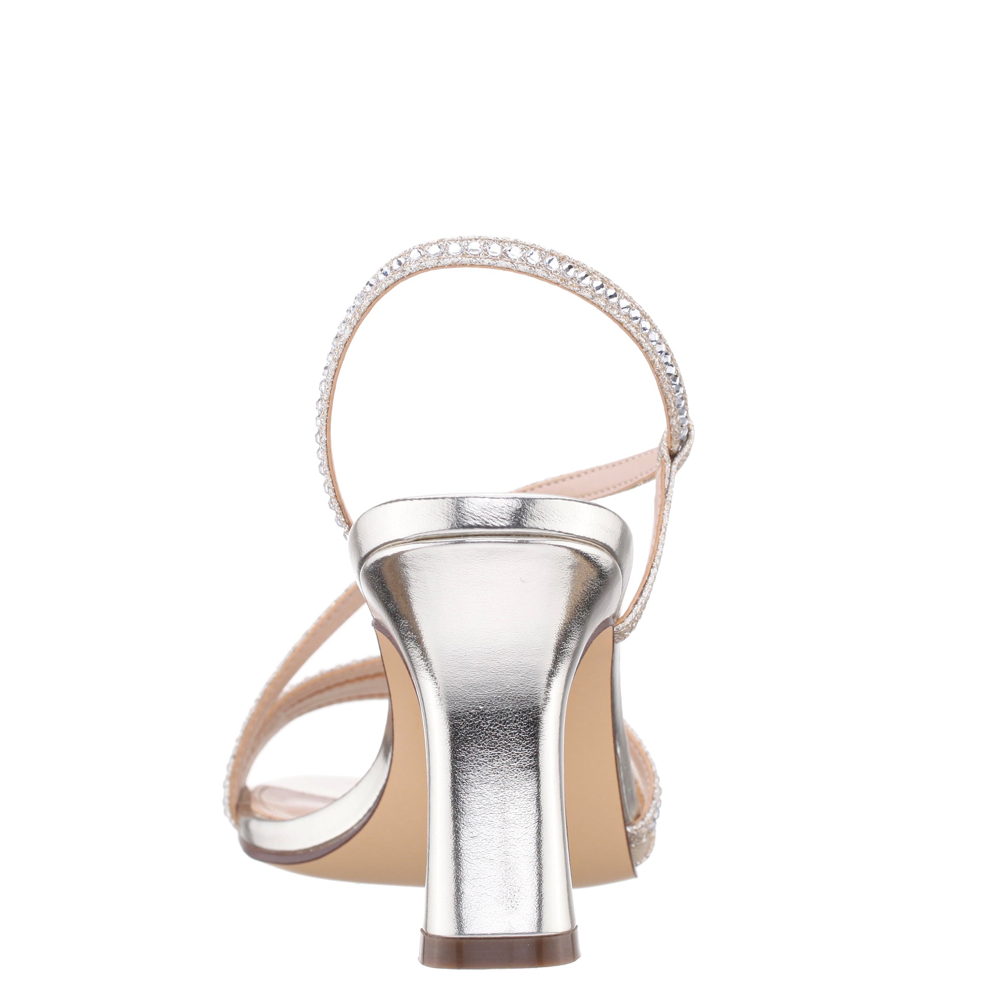 Abbi Soft Platino Metallic Mid-Heel Sandal | Nina Shoes