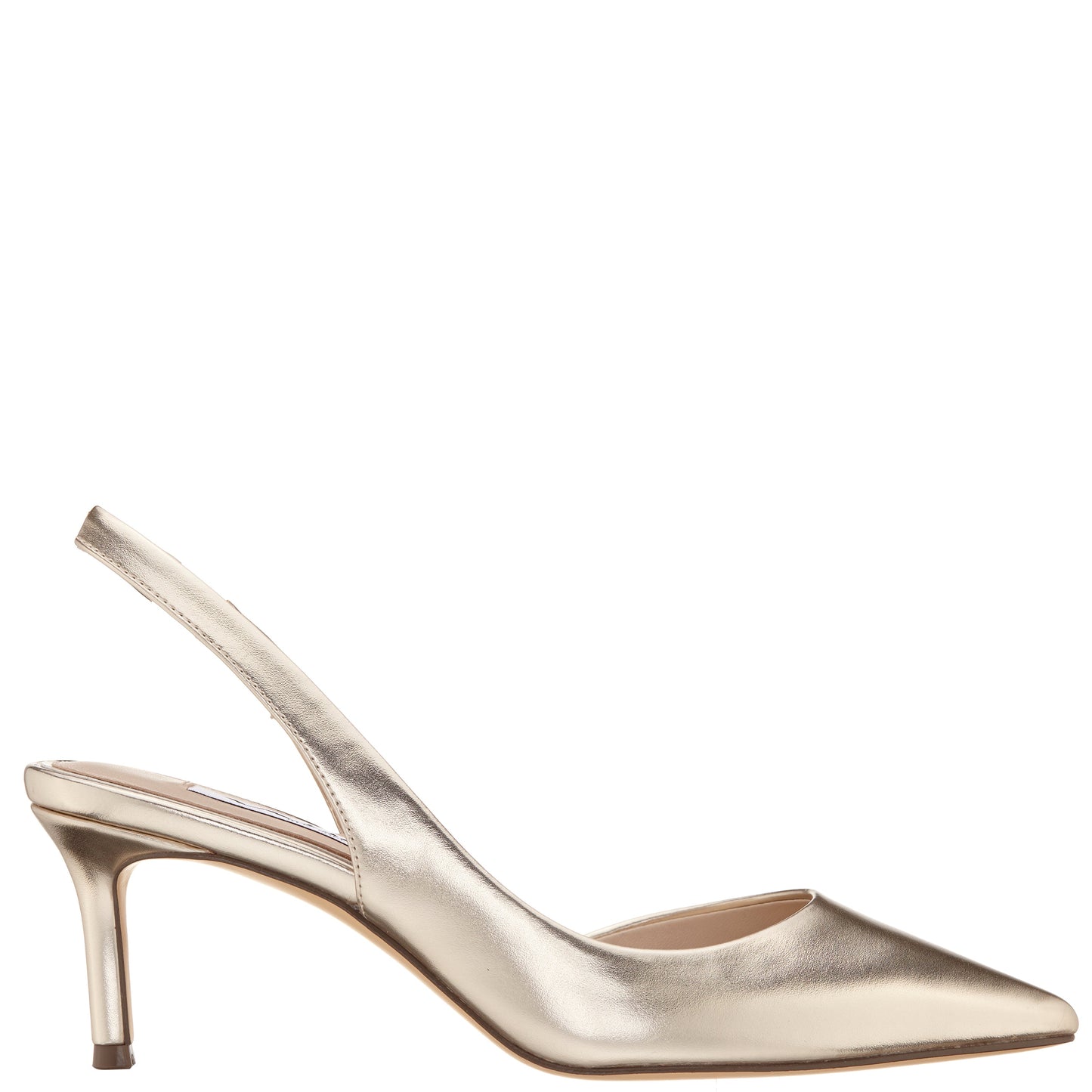 Nina60s Platino Metallic Glaze Mid-Heel Slingback Pumps | Nina Shoes