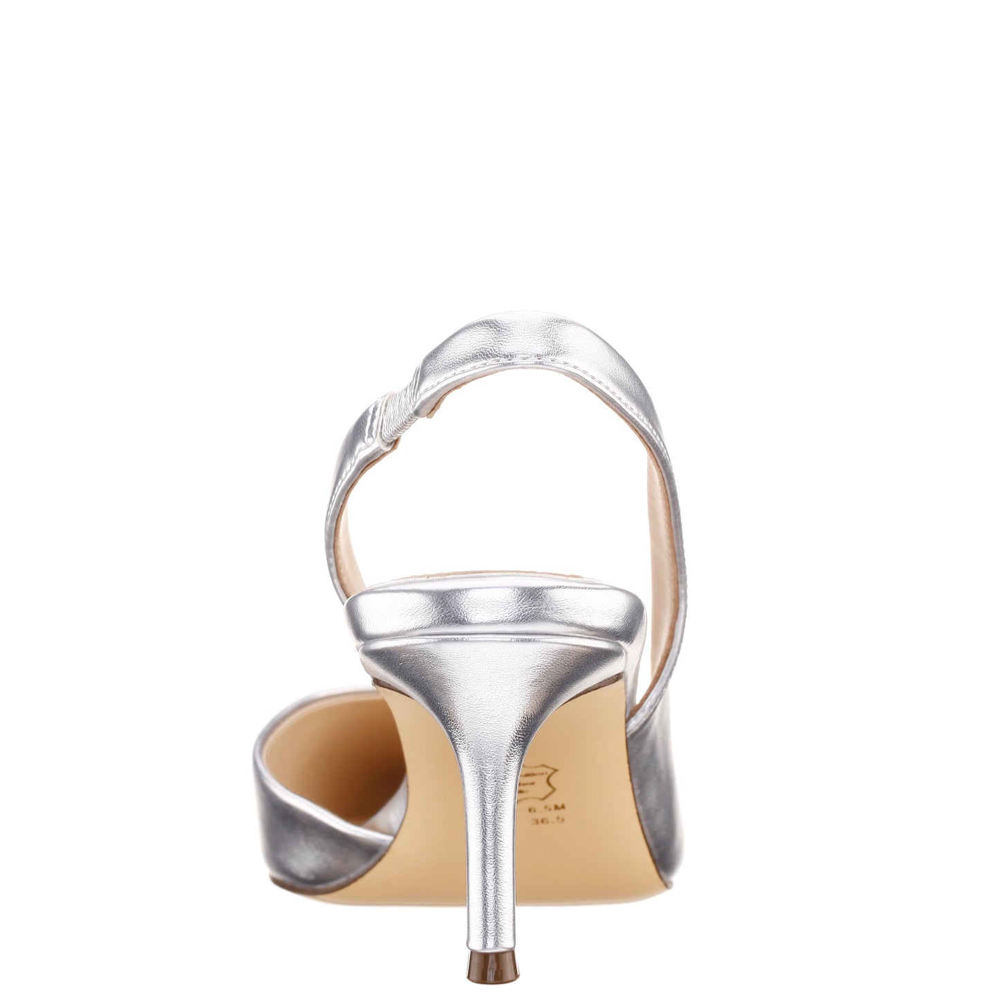 Nina60s Silver Metallic Glaze Mid-Heel Slingback Pumps | Nina Shoes