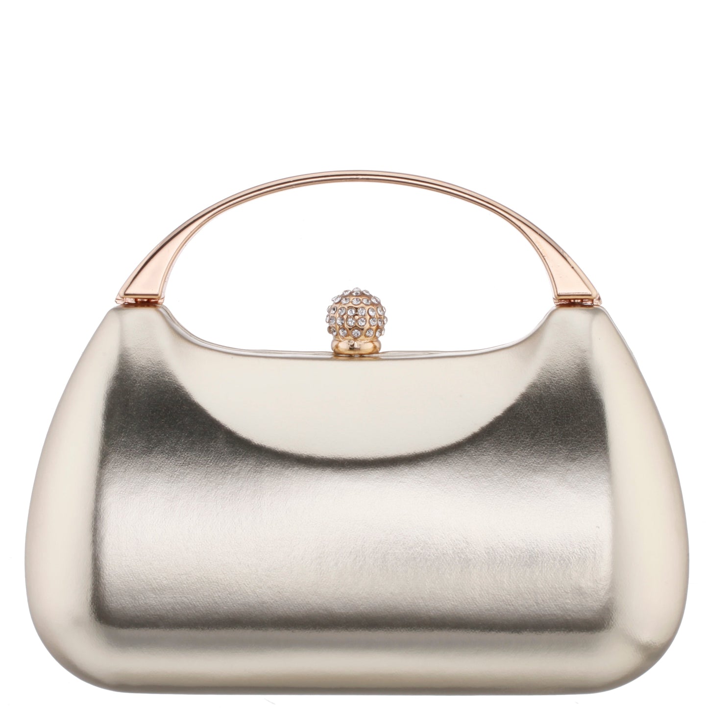 Brando-M Platino Metallic Foil/Glass Crystal Minaudiere | Nina Shoes