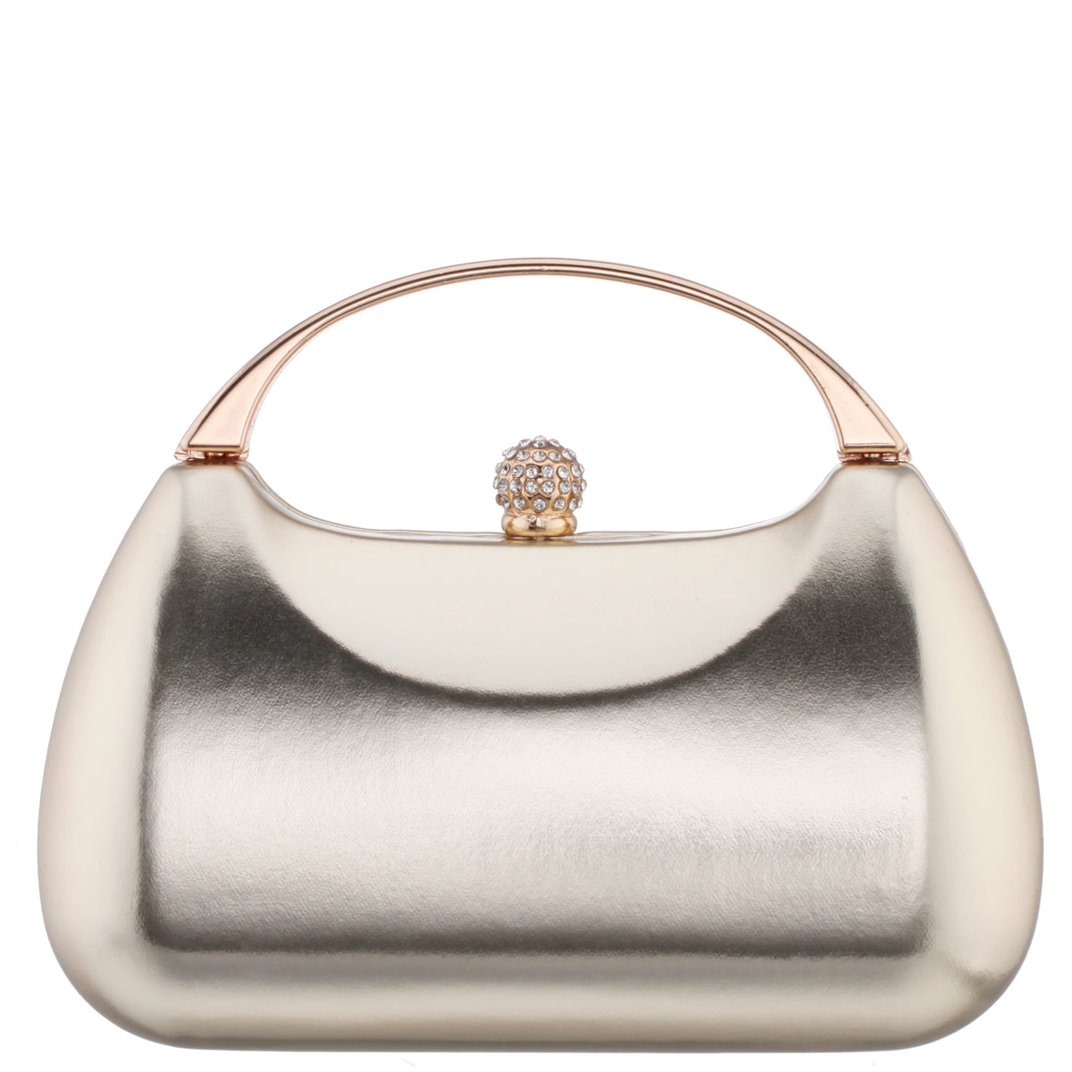 Brando-M Platino Metallic Foil/Glass Crystal Minaudiere | Nina Shoes