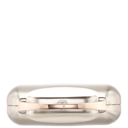 Brando-M Platino Metallic Foil/Glass Crystal Minaudiere | Nina Shoes