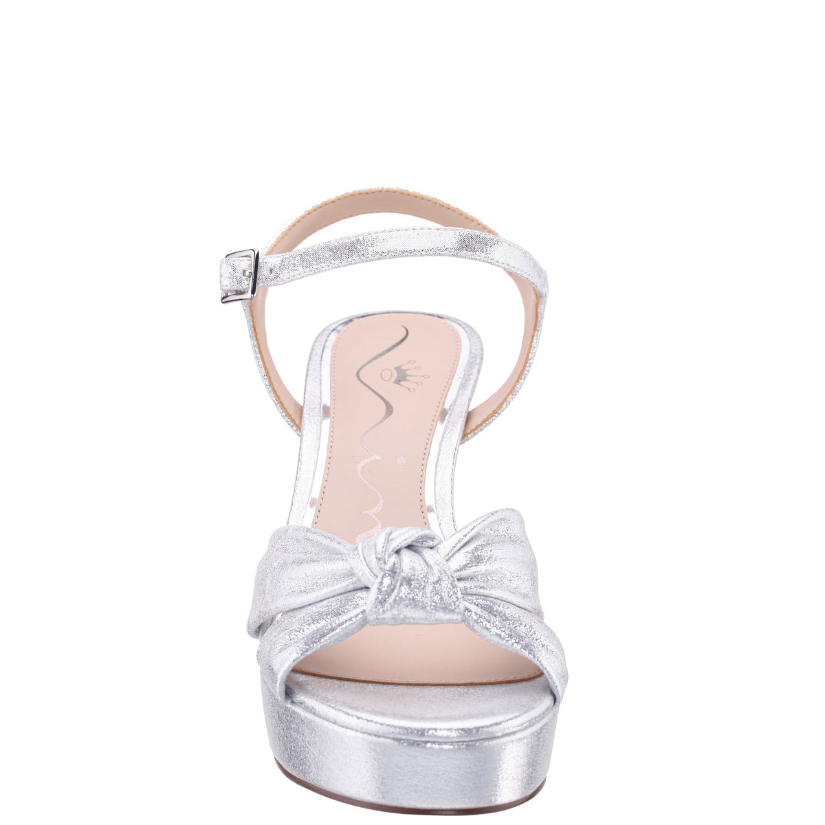 Floren Silver Sandal Mid-Heel Platform | Nina Shoes