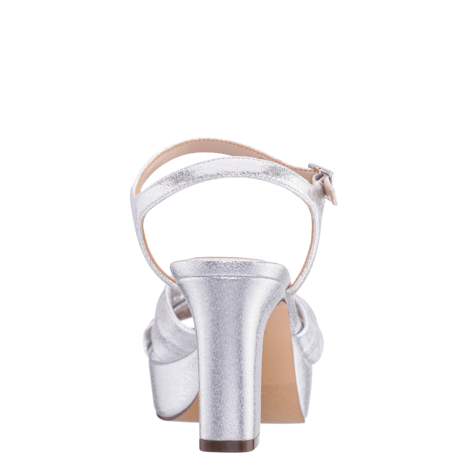 Floren Silver Sandal Mid-Heel Platform | Nina Shoes