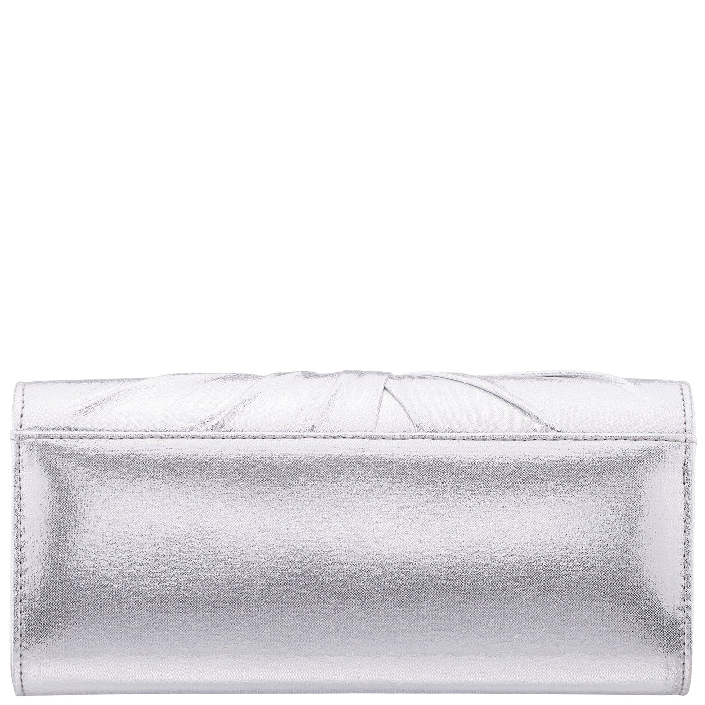 Spirit Silver Disco Suedette Foldover Clutch | Nina Shoes
