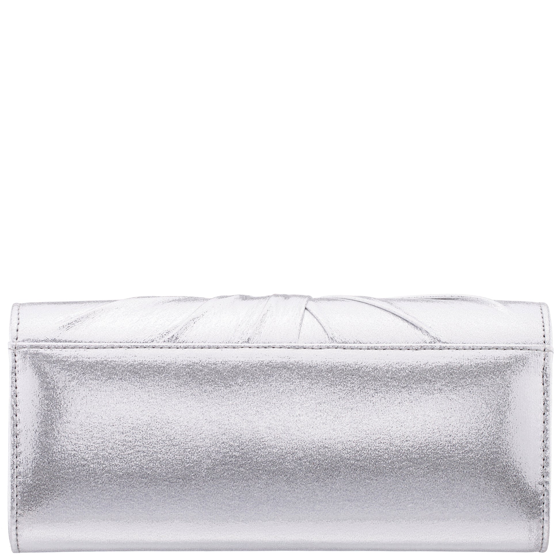 Spirit Silver Disco Suedette Foldover Clutch | Nina Shoes