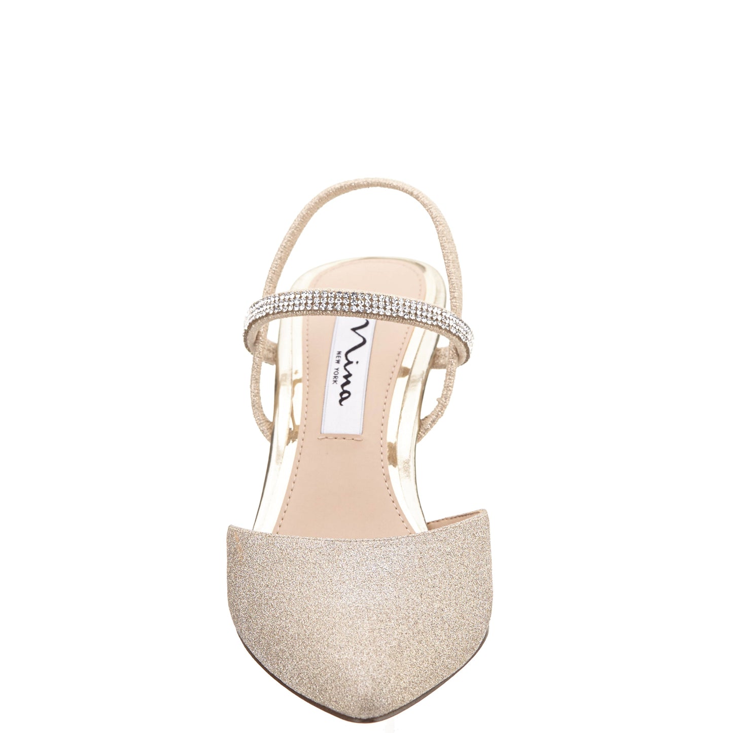 Billie Platino Glitter Mid-Heel Pumps | Nina Shoes